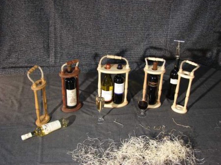 Stojánky na víno soustružené - oválné